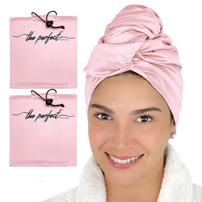 Microfiber Hair Towel Wrap for Women – Large Fast Drying Hair Towel with Patented Clip – Anti-Frizz, Super Absorbent, Silky Smooth Microfiber – Plopping Hair Wrap for Curly, Wavy & Straight Hair