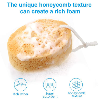 Boao 6 Pcs 5.5 Inch Foam Body Sponge for Bathing Soft and Deep Exfoliation