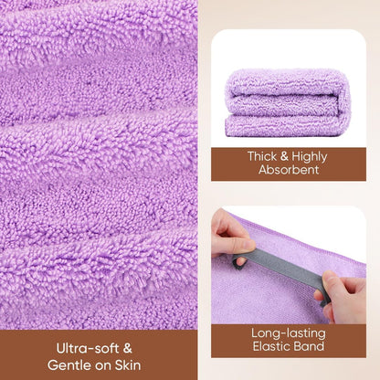 AIDEA Hair Towel Wrap, 5 Pack Absorbent Fast Drying Hair Towels 40"×20"