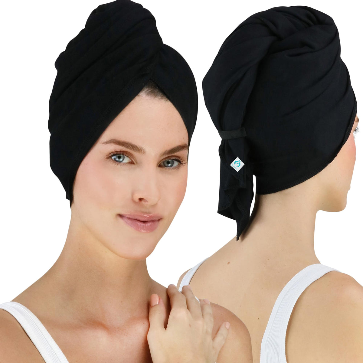 Hair RePear 29" x 45" Cotton Hair Towel for Long Thick Hair, Anti-Frizz