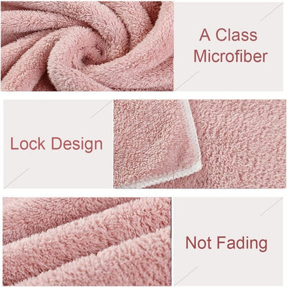 Jseng 2PC Microfiber Hair Drying Caps, Extrame Soft & Ultra Absorbent, Fast Drying Hair Turban Wrap Towels Thick Fluffy Shower Cap for Women