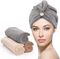 YFONG 3 Pack Microfiber Hair Towels Wrap for Women, Super Absorbent Drying