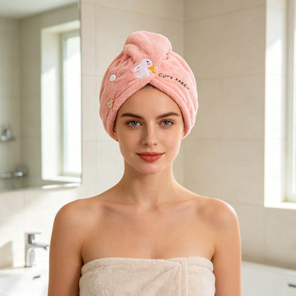 1pc Dry Hair Towel, Hair Drying Cap, Hair Turbans for Wet Hair, Drying Hair Wrap Towels for All Hair Types Anti Frizz, Dry Hair Towel-Purple