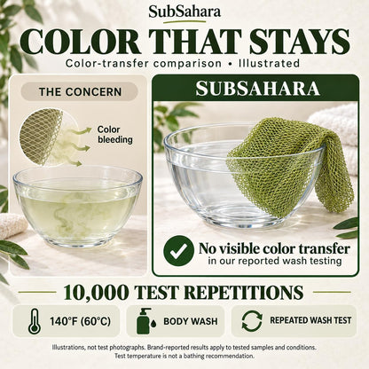 SubSahara African Net Sponge, 2 Pack 45-Inch Exfoliating Bath Scrubber