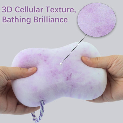 3 Pcs Bath Sponge for Women/Men, Exfoliating Body Sponges Bath Sponges, 3 Colors Pouf Foam Loofahs Sponge to Spa Reusable