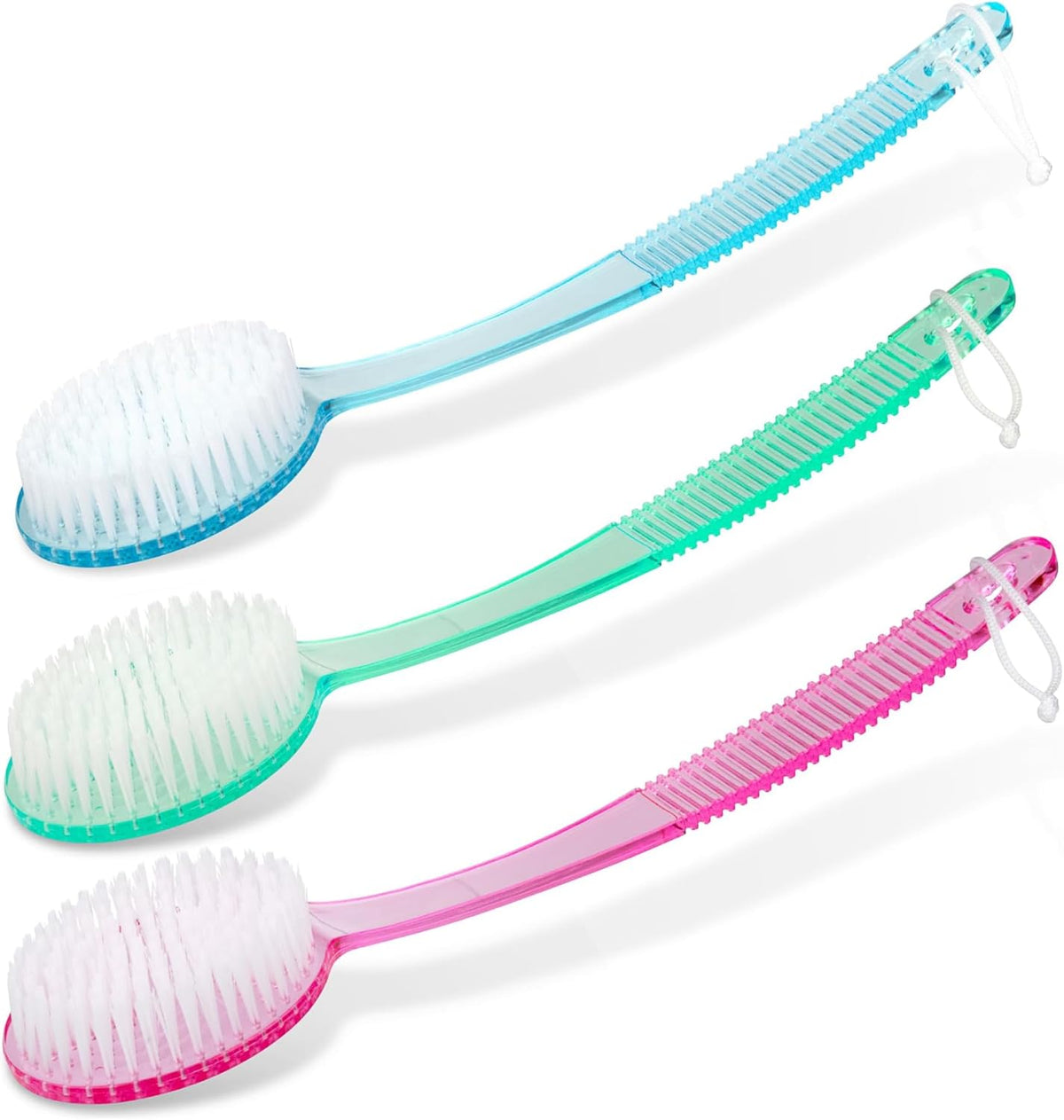 DecorRack Shower Scrubber Brush, Long Handle, Random Color (1 Pack)