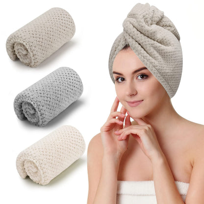 CZZXI 3 PCS Microfiber Hair Towel, Hair Wraps for Women Wet Hair