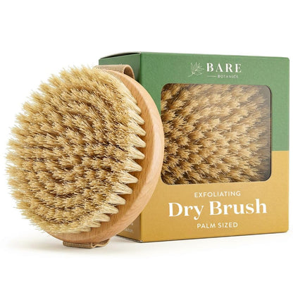 Bare Botanics 17" Extra Long Dry Body Brush - Medium Firmness Back Scrubber