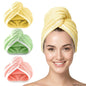 3 Pack Microfiber Hair Towel Wrap for Women, Fast Drying Hair Turban with Button, Anti-Frizz Large Hair Towel for All Hair Styles, Soft & Absorbent Hair Drying Towel