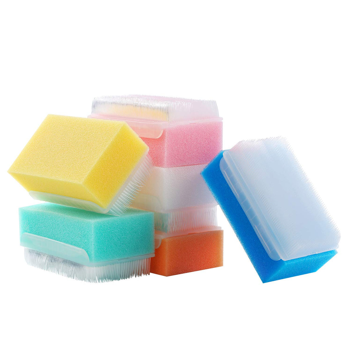 12 PCS Baby Bath Time Sponge Brush- Body, Hair, and Scalp Cleaning
