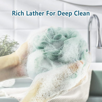Bath Loofah Sponge, 60G Shower Loofah 4 Count Luffa Pack