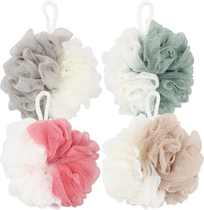 Fu Store Loofah Sponge Shower Loofahs 4 Colors Bath Sponges Body Scrubbers