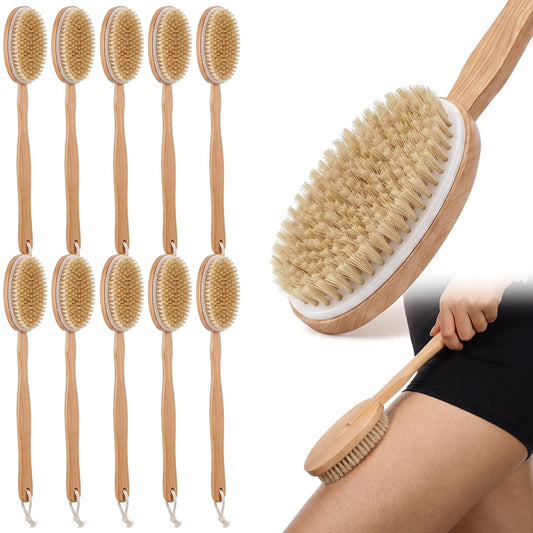 10 Pcs Dry Brushing Body Brush Bulk with Long Handle