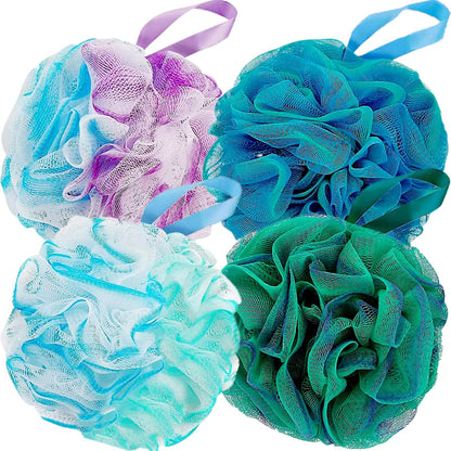 Fu Store Loofah Sponge Shower Loofahs 4 Colors Bath Sponges Body Scrubbers