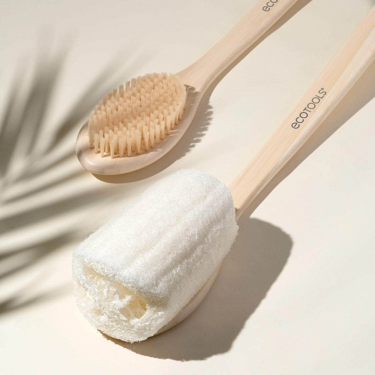 EcoTools Bath Bristle Brush, Back Scrubber for Shower with Long Handle