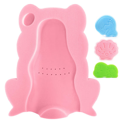 Baby Bath Sponge, Natural Cute Shapes Soft Shower Sponges for Bathing, Bathtub Foam for Infants and Toddler, 3pcs : Blue Whale, Pink Ship, Green Dinosaur