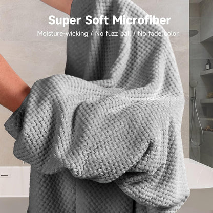 Umisleep Extra Large Microfiber Hair Towel, Ultra Absorbent, Grey