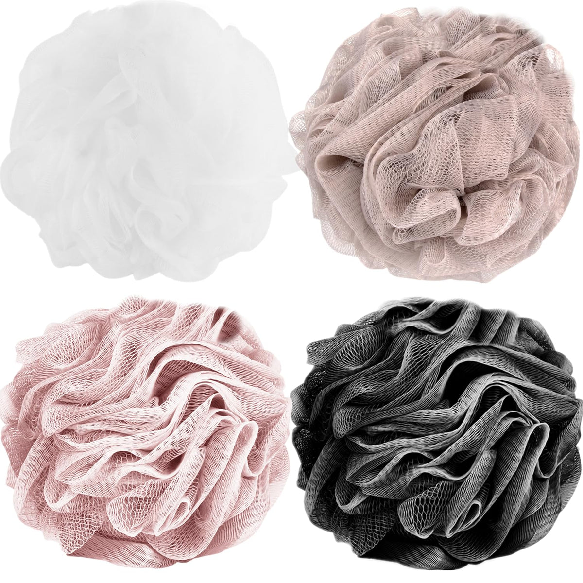 Fu Store Loofah Sponge Shower Loofahs 4 Colors Bath Sponges Body Scrubbers