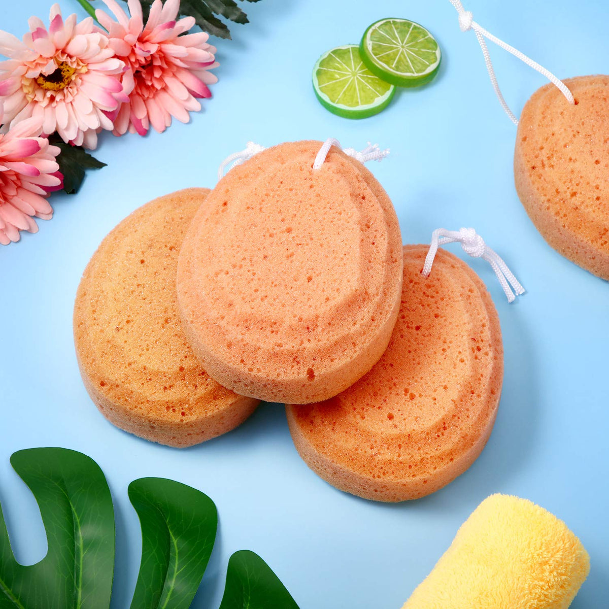 4 Pieces Soft Bath Body Sponge Exfoliating for Bathroom Supply