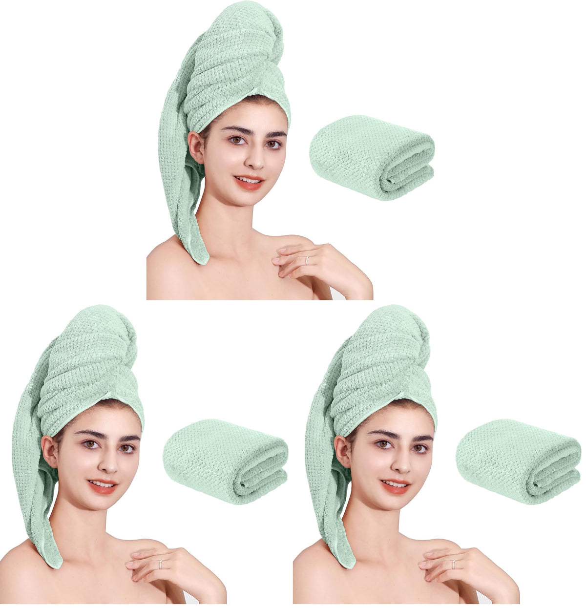 Microfiber Hair Towel Quick Dry Hair Towel Hair Drying Towels Suitable for All Kinds of Hair Ultra Absorbent Long and Thick Hair 20X40inch Lotus Root Pink (1pcs)