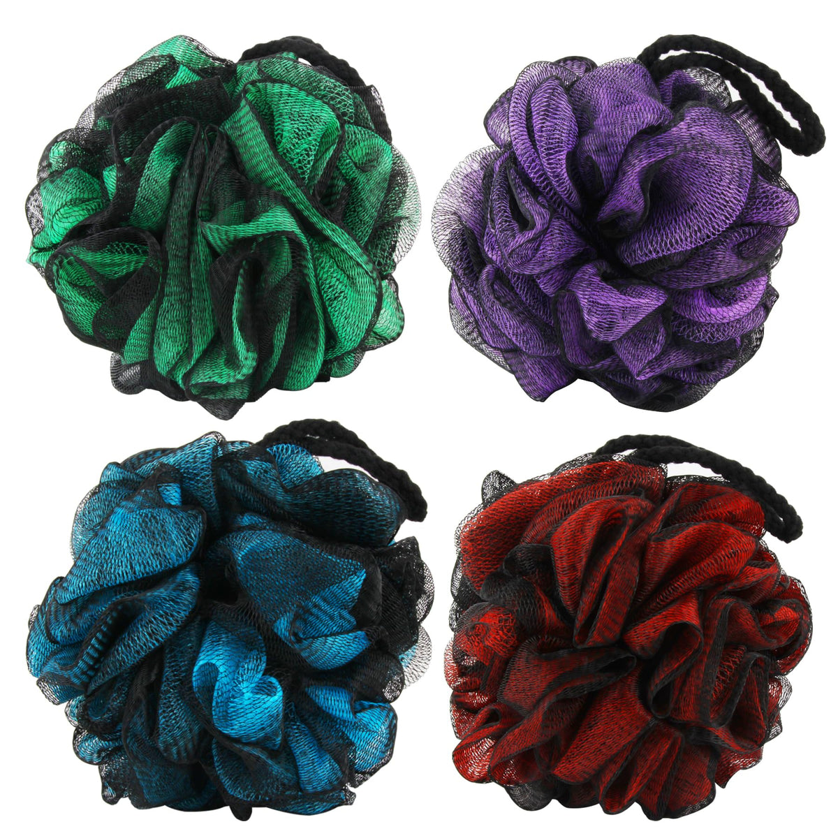 Chuya Bath Loofah Sponges 70 Grams Large Size,4 Pack Shower Sponge