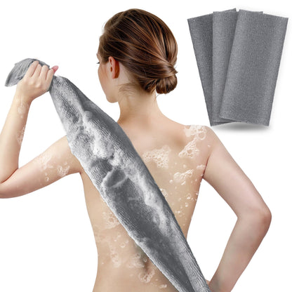 ARCH&M Exfoliating Washcloth & Japanese Shower Towel, 3 Pack, Body Scrubber
