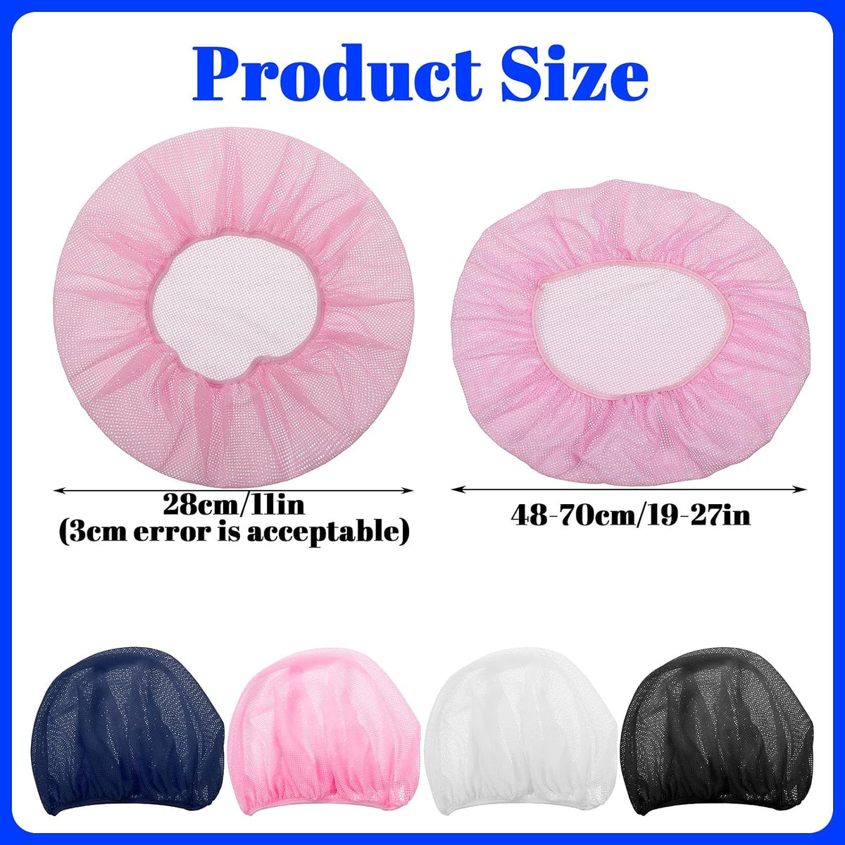 4pcs Mesh Hair Net for Sleeping, Net Plopping Cap for Drying Curly Hair, Curly Hair Drying Cap for Women Sleeping Dry Hairs, Kitchen Home Use (Black, Navy, Dark Blue, Gray)