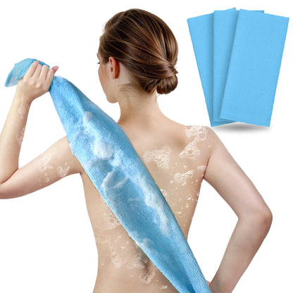 ARCH&M Exfoliating Washcloth & Japanese Shower Towel, 3 Pack, Body Scrubber