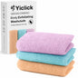 Yiclick Exfoliating Washcloth Towel, Japanese Exfoliating Wash Cloth, Korean Body Scrubber Exfoliator, Back Scrubber Washer for Shower Bath, Body Scrub African Net Sponge Loofah Luffa (Colors)