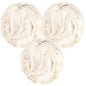 MainBasics Shower Loofah Sponge Pouf, Set of 3, Seaweed Infused