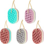Boao 5 Pieces Soft Bath Sponge Shower Natural Gentle, Attractive Color