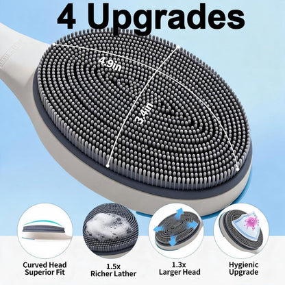 Extendable Silicone Back Scrubber-17.5"-32",4X Firm Exfoliation