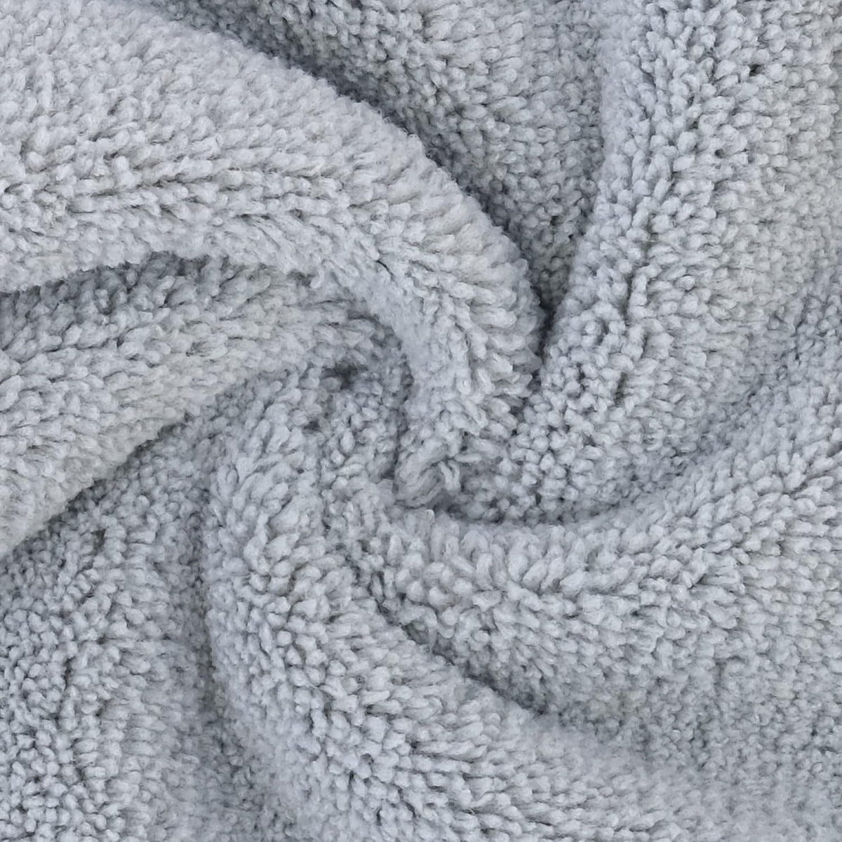 POLYTE Microfiber Hair Turban Wrap Drying Towel (12x28 Large, 2 Light Gray)