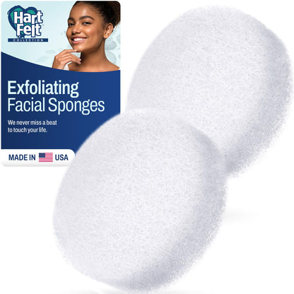 HartFelt Bath Sponges for Shower | Oval Body Wash Scrubber for Exfoliating Skin | Clean and Refresh Body, Back & Arms | Chemical-Free Body Sponge | Made in USA - Pack of 6