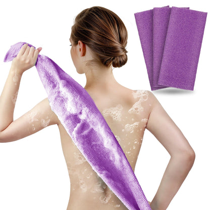 ARCH&M Exfoliating Washcloth & Japanese Shower Towel, 3 Pack, Body Scrubber