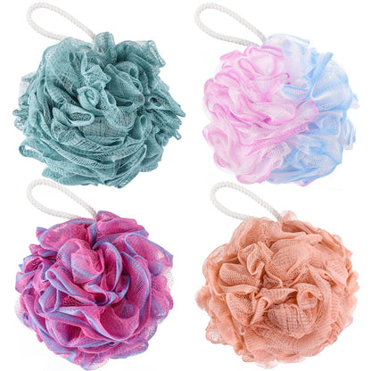 BTYMS 6 Pcs Shower Pouf 60g Bath Loofah Shower Sponge Loofahs Exfoliating Mesh Puff Body Wash Sponge