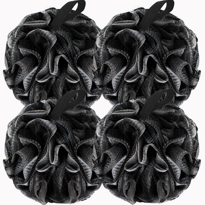 BCKENEY Bath Loofah Shower Sponge Body Back Scrubber Soft Mesh Shower Puffs Exfoliating Loofa for Women & Men Bath Accessories Cleaning Tool (4Pack 60G Loofah Sponge, Forest Fairy)