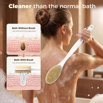 Back Scrubber for Shower with Long Handle, Blue