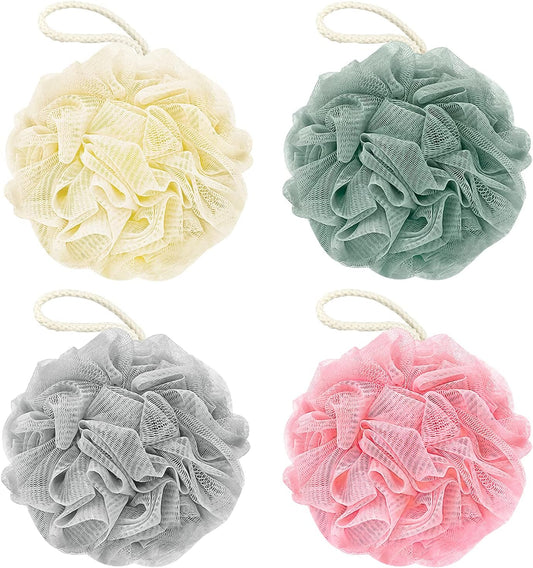 Bath Loofah Sponge, 60G Shower Loofah 4 Count Luffa Pack