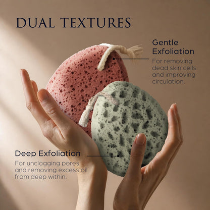 Spongentle Loofah Sponge for Shower and Bathing, Bath Sponge with Dual Texture, Shower Pouf for Gentle and Deep Exfoliation, Large Size Body Scrubber for Men & Women, PU Foam, 37% More Lather, 2 Pack