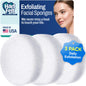HartFelt Bath Sponges for Shower | Oval Body Wash Scrubber for Exfoliating Skin | Clean and Refresh Body, Back & Arms | Chemical-Free Body Sponge | Made in USA - Pack of 6