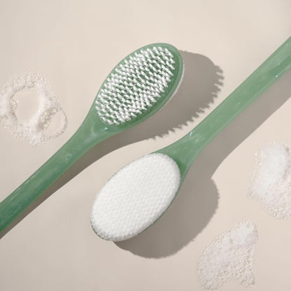 EcoTools Sea Gems Bath Bristle Brush, Dual-Sided Back Scrubber for Shower