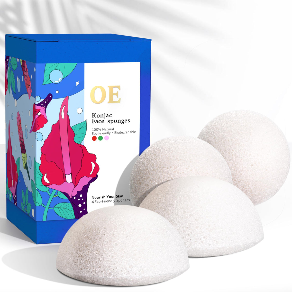 Konjac Sponge Body (2 Pack) | Microplastic Free Soft Plant Based Vegan Fiber | Sustainable | 100% Natural + Non-Toxic | Biodegradable | Eco-Friendly | Plastic Free Packaging