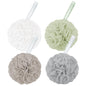 AmazerBath Loofah Sponge 60g/Piece, Exfoliating Bath Sponge Body Scrubber - Loofa Set of 4 Grey Blue-Pink-Grey-White