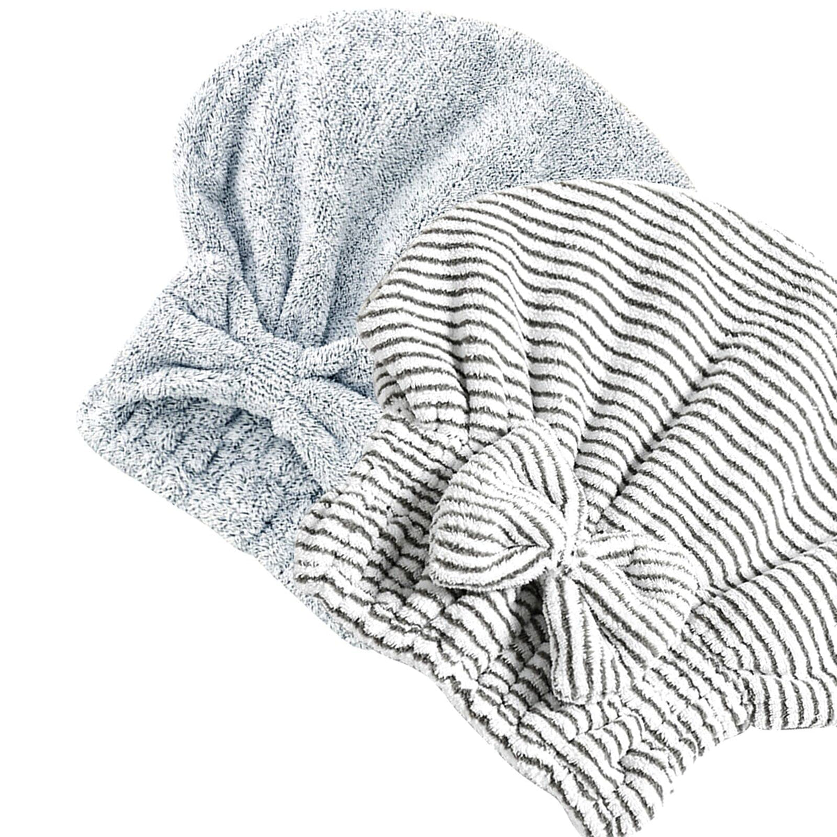 Jseng 2PC Microfiber Hair Drying Caps, Extreme Soft & Ultra Absorbent, Fast Drying Hair Turban Wrap Towels Shower Cap for Women