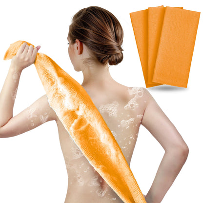 ARCH&M Exfoliating Washcloth & Japanese Shower Towel, 3 Pack, Body Scrubber