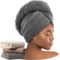Umisleep 2 Pack Microfiber Hair Towel Wrap for Women Kids, 400 GSM Thicker