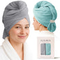 ROLSHOL 2 Pack Waffle Microfiber Hair Towel Wraps for Women, 32 x 11 in