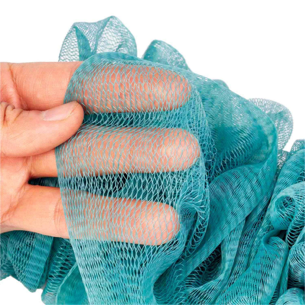 Long Handle Shower Loofah Back Scrubber Bath Body Brush on a Stick, Blue