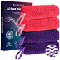 4 Pack Authentic African Net Sponge, Exfoliating Washcloth, Back Scrubber